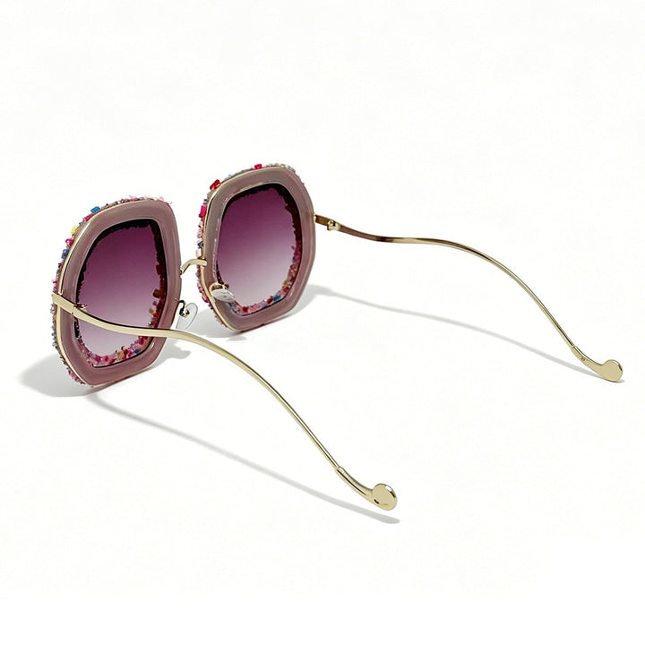 Ladies creative designer sunglasses with colorful jewelry frame Kalsten