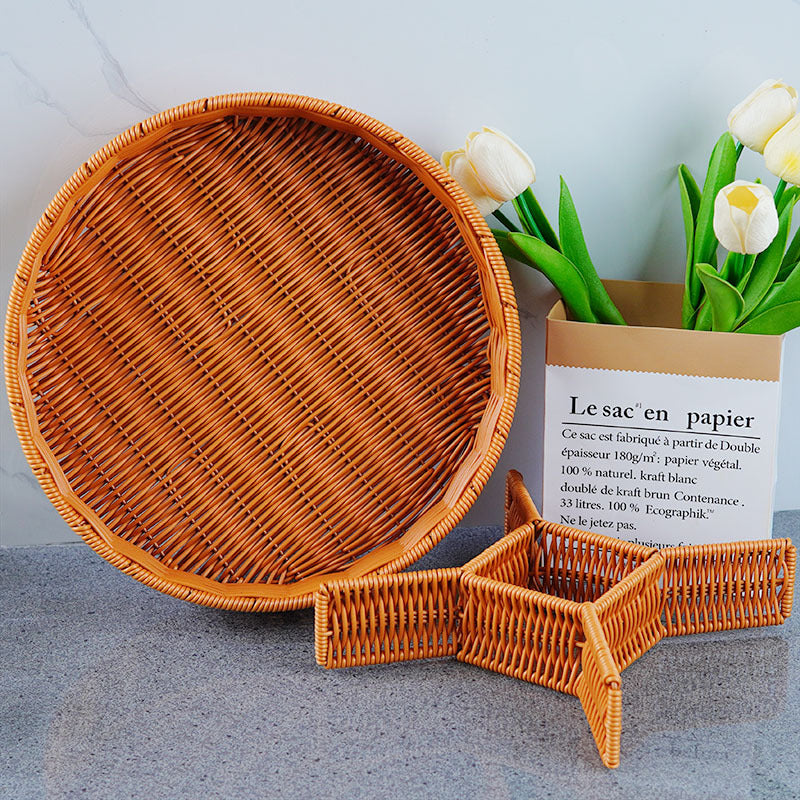 Ladies Elegant Round Storage Basket with Clear Lid Kalsten