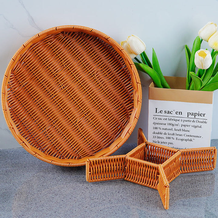 Ladies Elegant Round Storage Basket with Clear Lid Kalsten