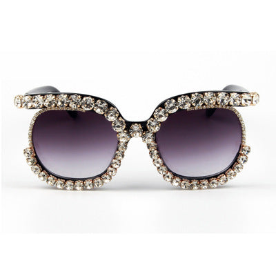 Women's stylish oversized sunglasses with sparkling rhinestone applications Kalsten