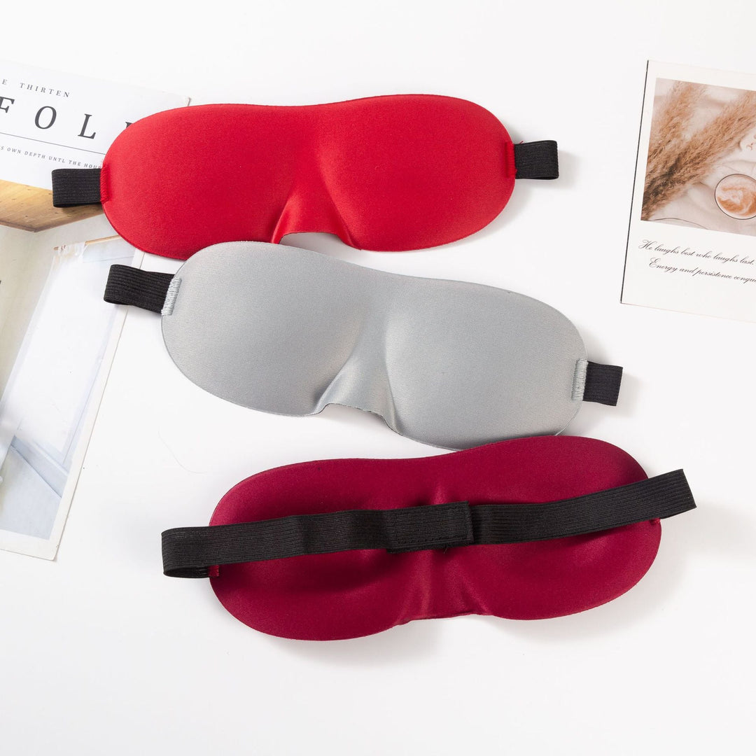Unisex nan anatomically shaped sleep mask with formed eye sockets, lightweight foam core, and elastic comfort band Kalsten