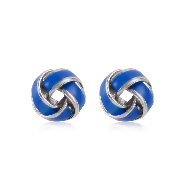 Women's lightweight star earrings with enamel flag design and fishhook Kalsten