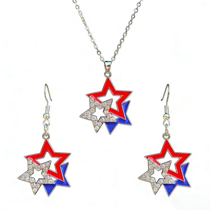 Women nan jewelry set flip-flop pendant and earrings with enamel and zirconia Kalsten