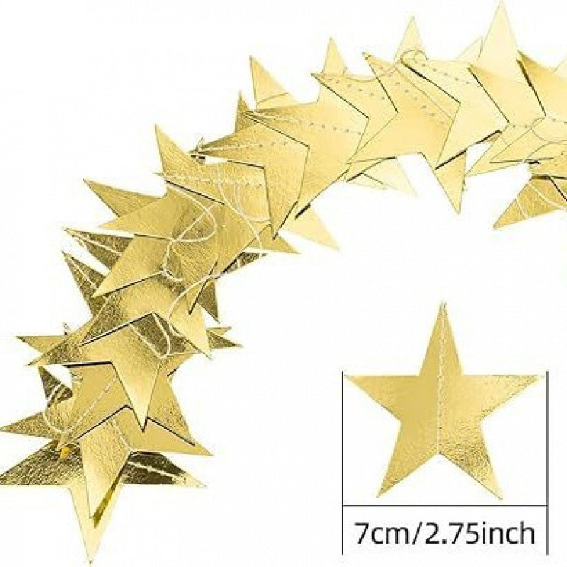 Unisex nan hanging star garlands made of metallic paper for party decoration and photo background Kalsten