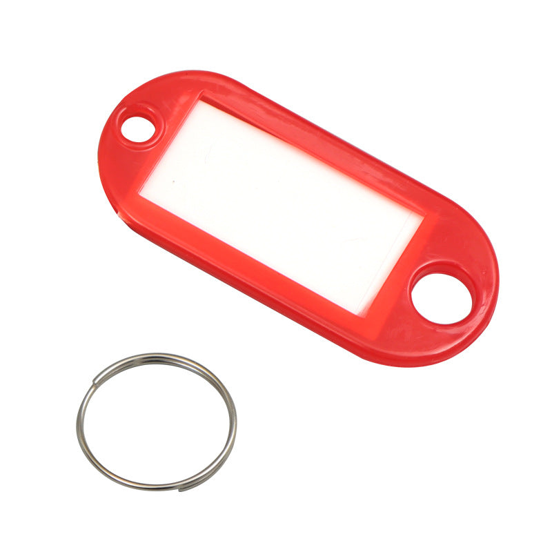 Unisex writable keychain with clear labeling field Kalsten