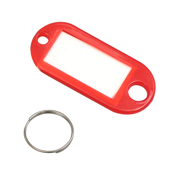 Unisex writable keychain with clear labeling field Kalsten