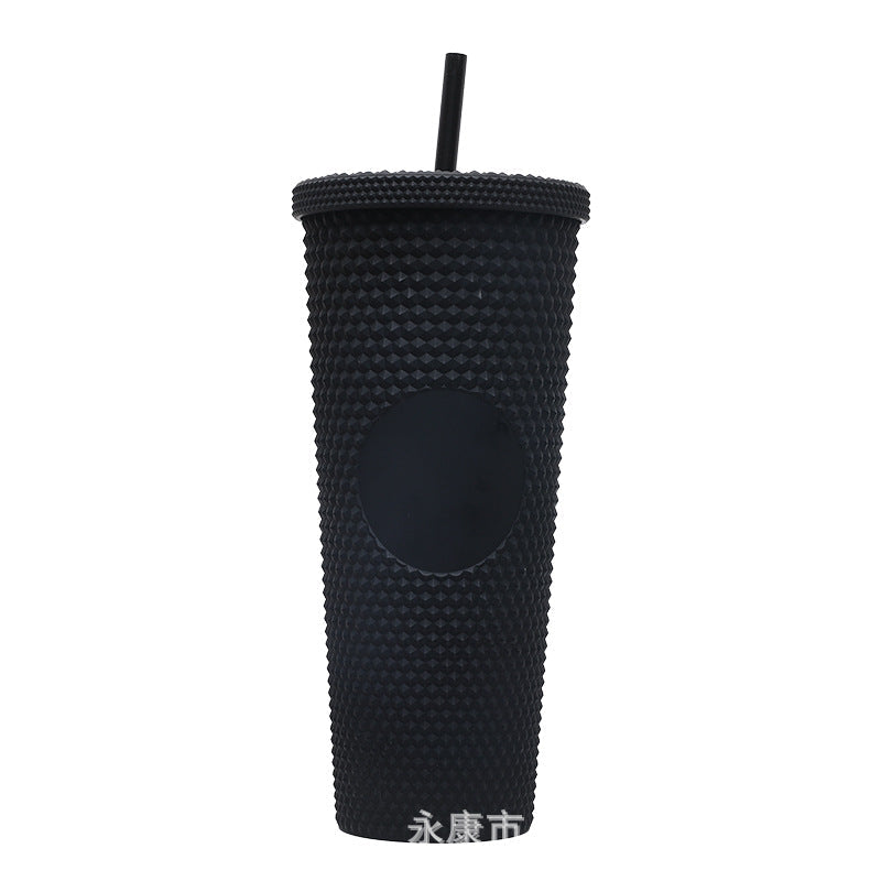 Ladies High-Quality Glitter Drinking Cup with Leak-Proof Lid and Integrated Straw Kalsten