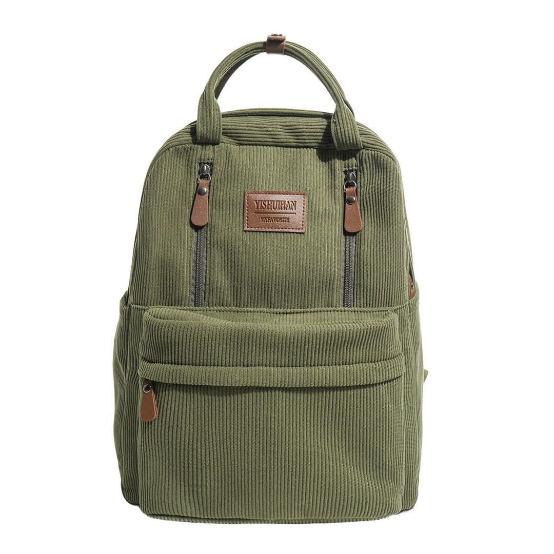 Corduroy Textured School Backpack Kalsten