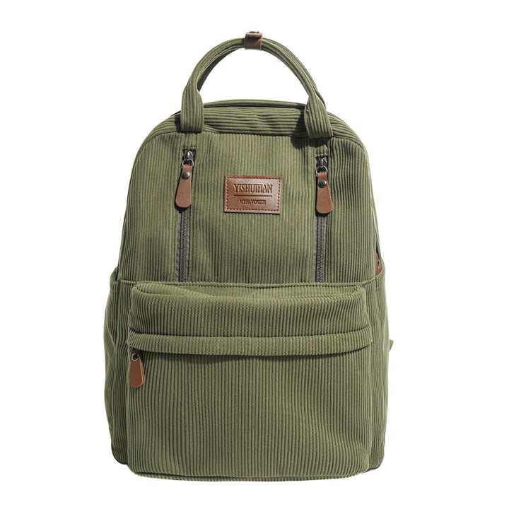 Corduroy Textured School Backpack Kalsten