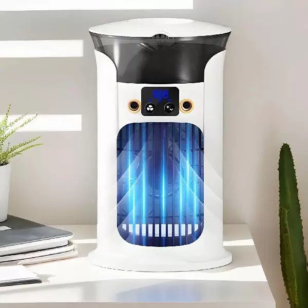 Unisex one size compact portable oscillating tower fan with digital display adjustable airflow and USB charging Kalsten