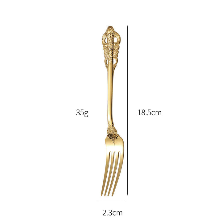Elegant fish fork with artistic handle design Kalsten