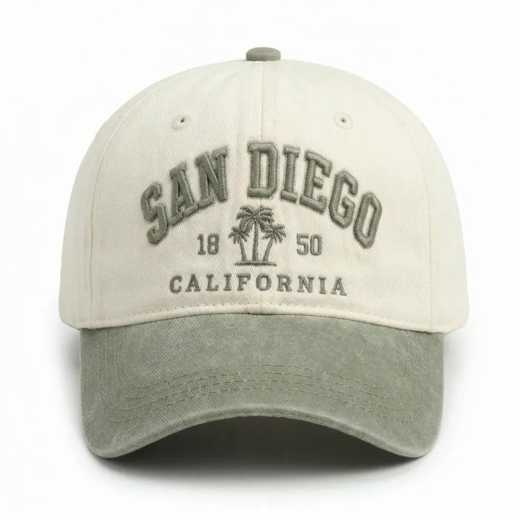 Ladies fashionable cotton cap with embroidered lettering Brehn