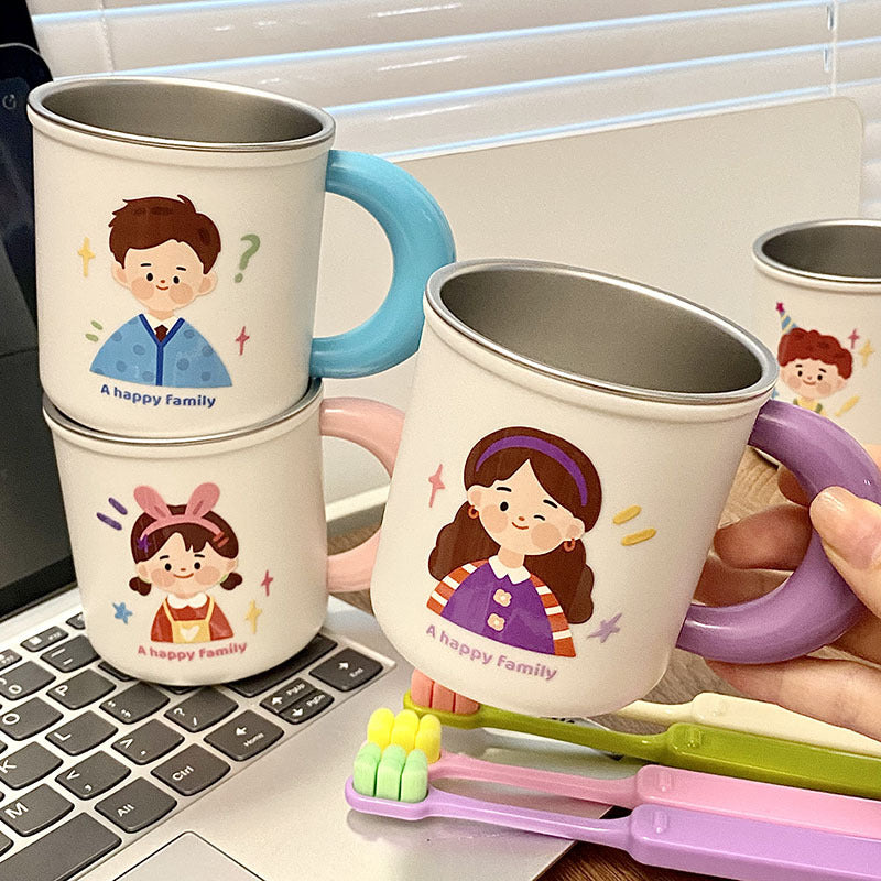 Stainless steel mug with funny family motif Kalsten