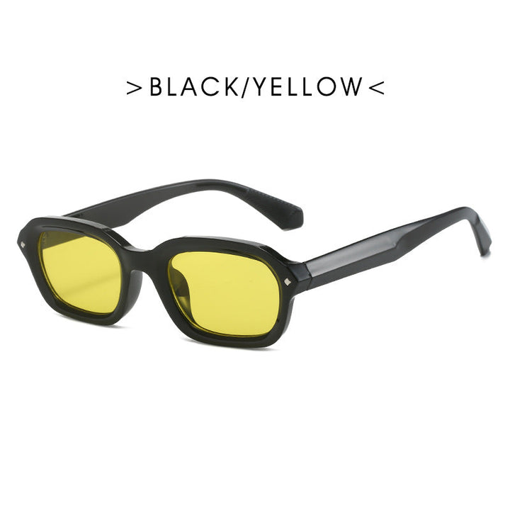Ladies trendy rectangular sunglasses with completely transparent frame and UV protection Kalsten