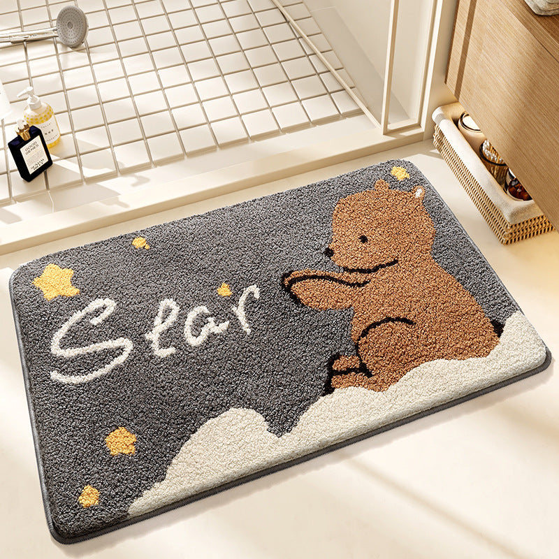 Cute Cat-Themed Bath Mat Kalsten
