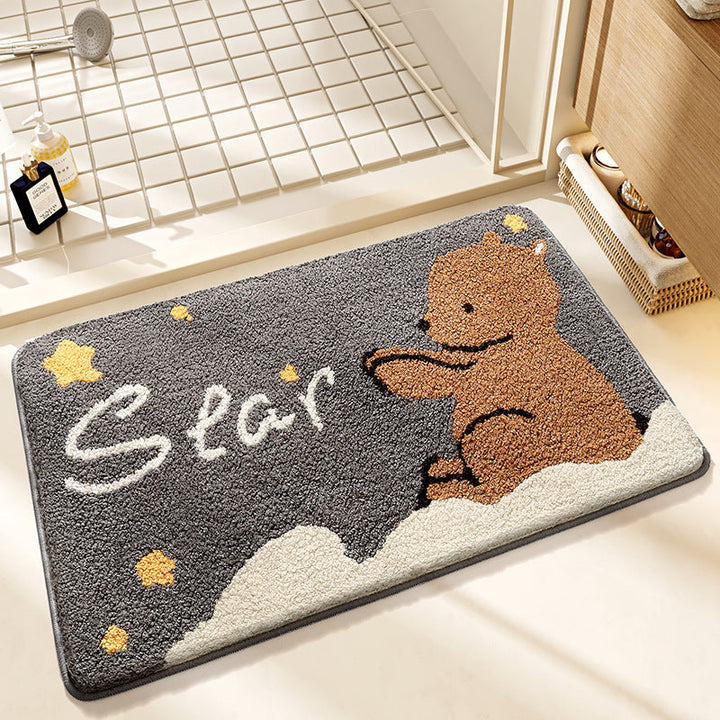 Cute Cat-Themed Bath Mat Kalsten