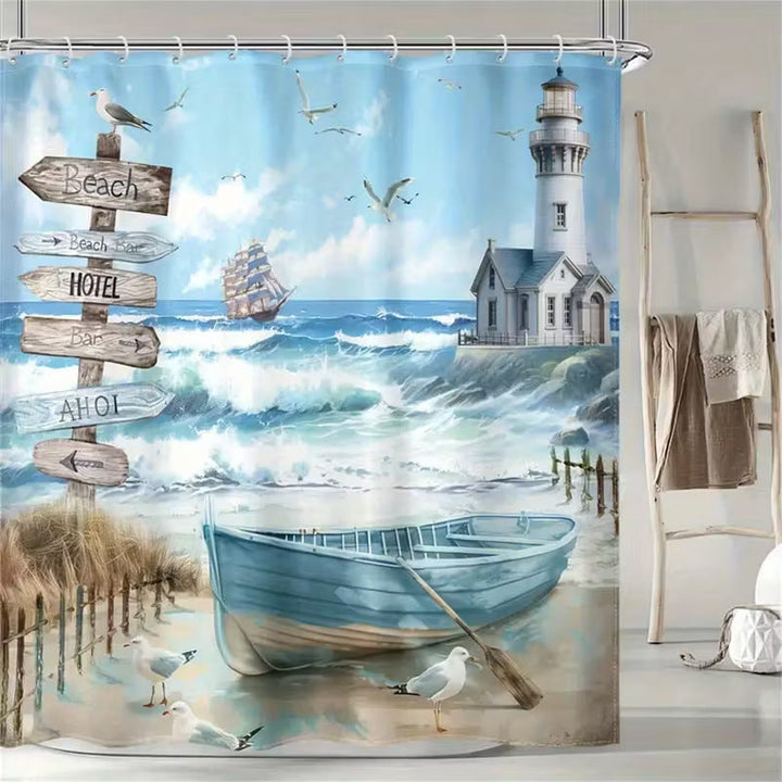 Coastal Scene Shower Curtain Kalsten