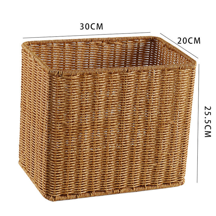 Handcrafted Rectangular Wicker Storage Bin Kalsten