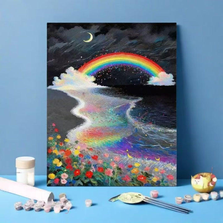 Rainbow Ocean Landscape Art Print Kalsten