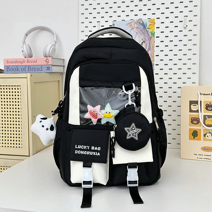 Multi-Compartment Playful Character School Backpack