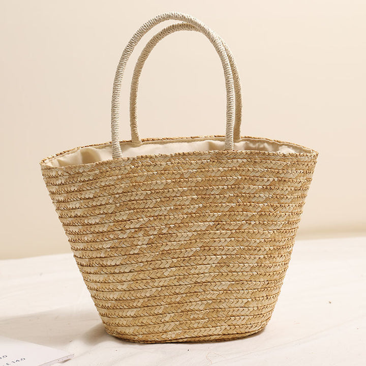 Beach linen bag with personalized embroidery Kalsten
