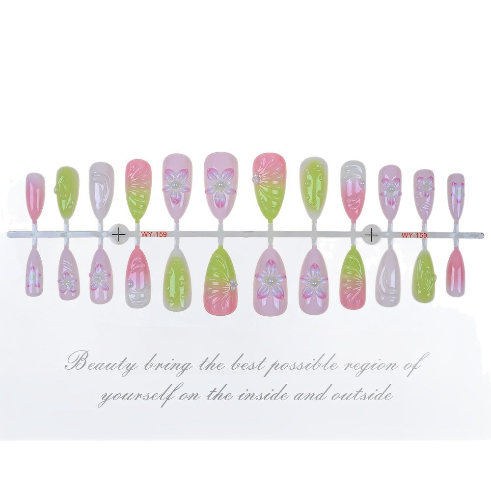 Decorative Floral Artisan Press-On Nails Kalsten