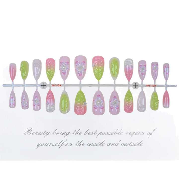 Decorative Floral Artisan Press-On Nails Kalsten