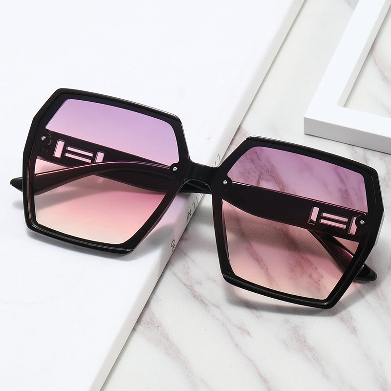 Women's Geometric Oversized Sunglasses with Modern Frame Kalsten