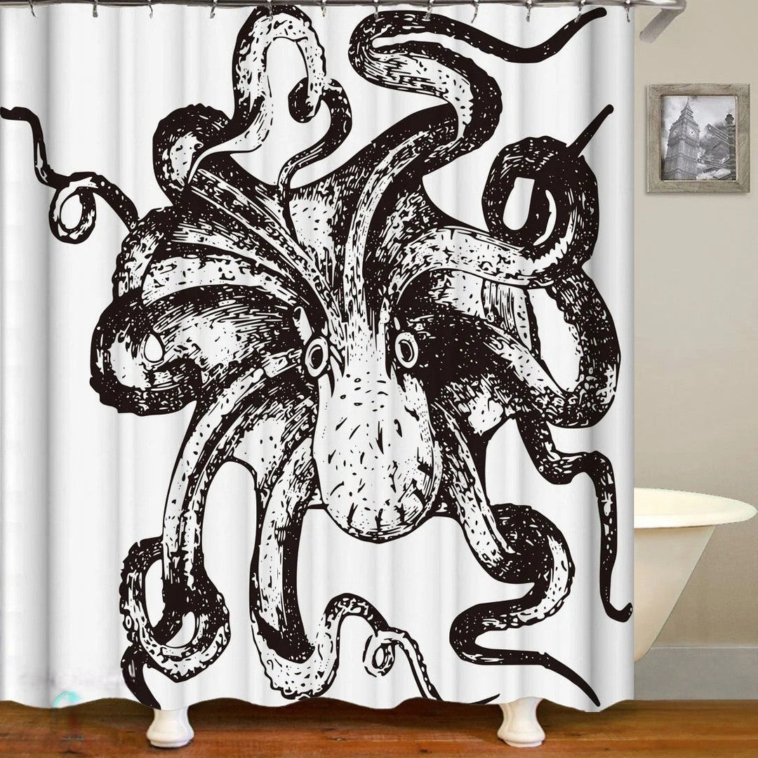 Ocean-Themed Art Shower Curtain Kalsten