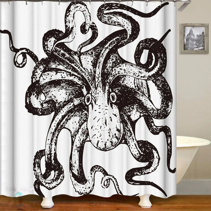 Ocean-Themed Art Shower Curtain Kalsten