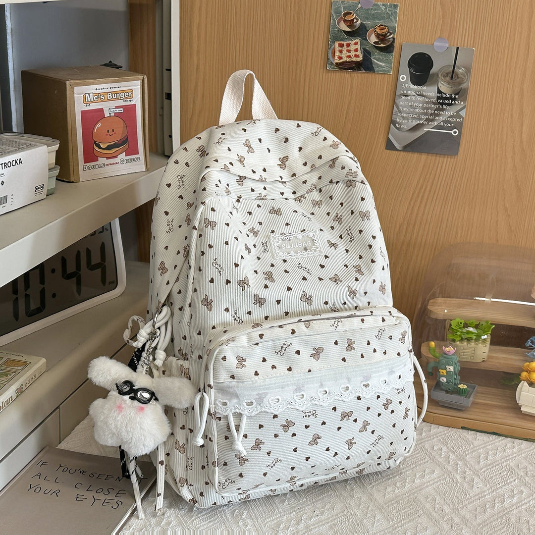 Floral Patterned School Backpack
