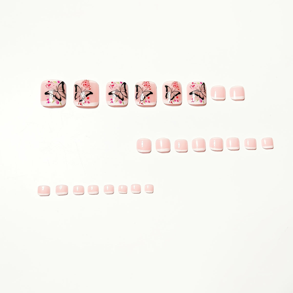 Floral Butterfly Design Nail Art Acalora
