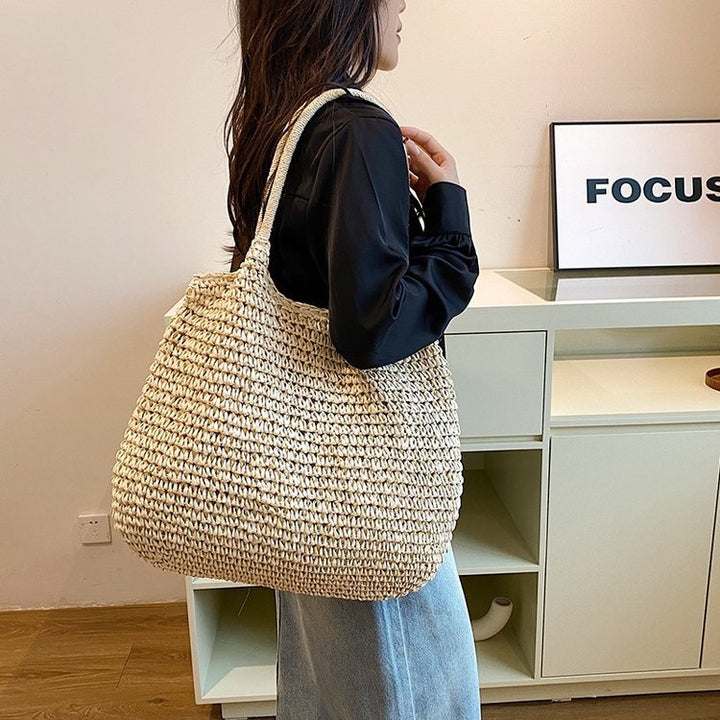 Handbag Made of Handwoven Natural Material with Generous Interior Kalsten