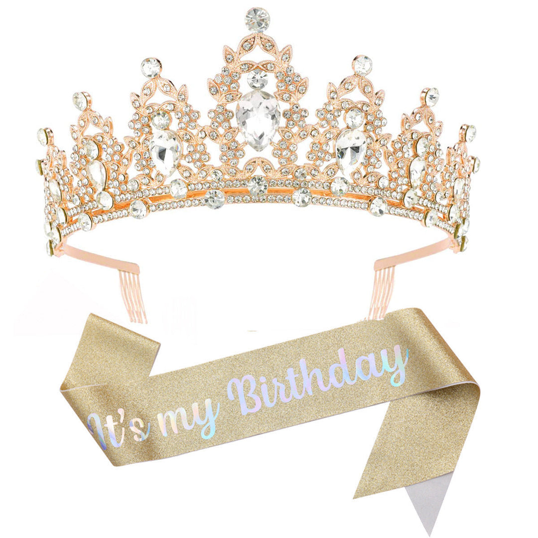 Women's black embellished tiara with elegant design Kalsten