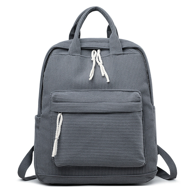 Compact Textured Fabric School Backpack Kalsten
