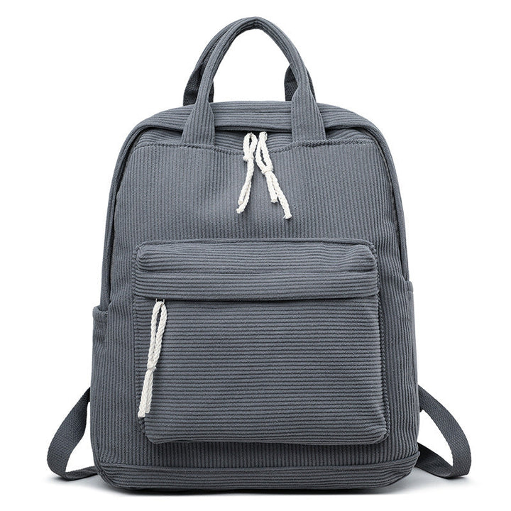 Compact Textured Fabric School Backpack Kalsten