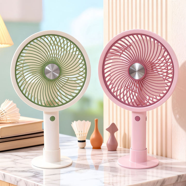 Ladies portable table fan with flexible tilt mechanism Kalsten