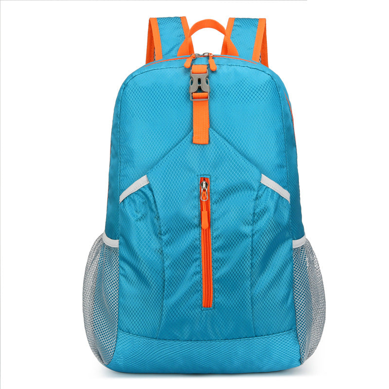 Unisex nan ultra-light foldable day backpack with organizer compartments, water-repellent material, and mesh side pockets Kalsten