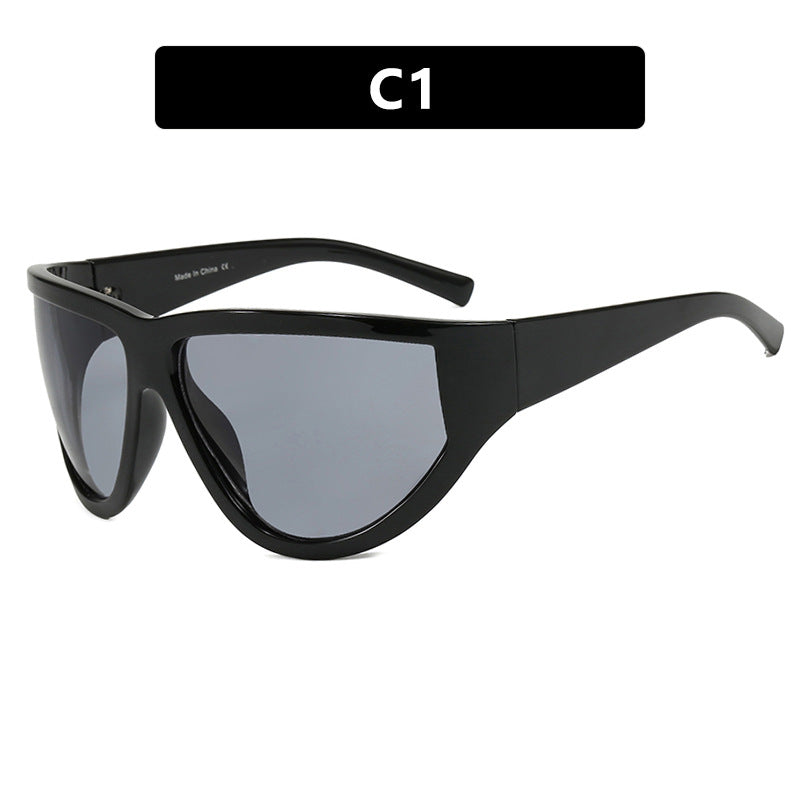 Women's futuristic sunglasses with sporty design and flexible lenses Kalsten