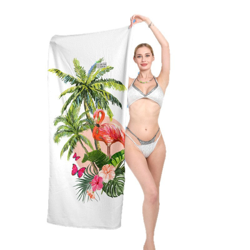 Beach towel with exotic flamingo motif Kalsten