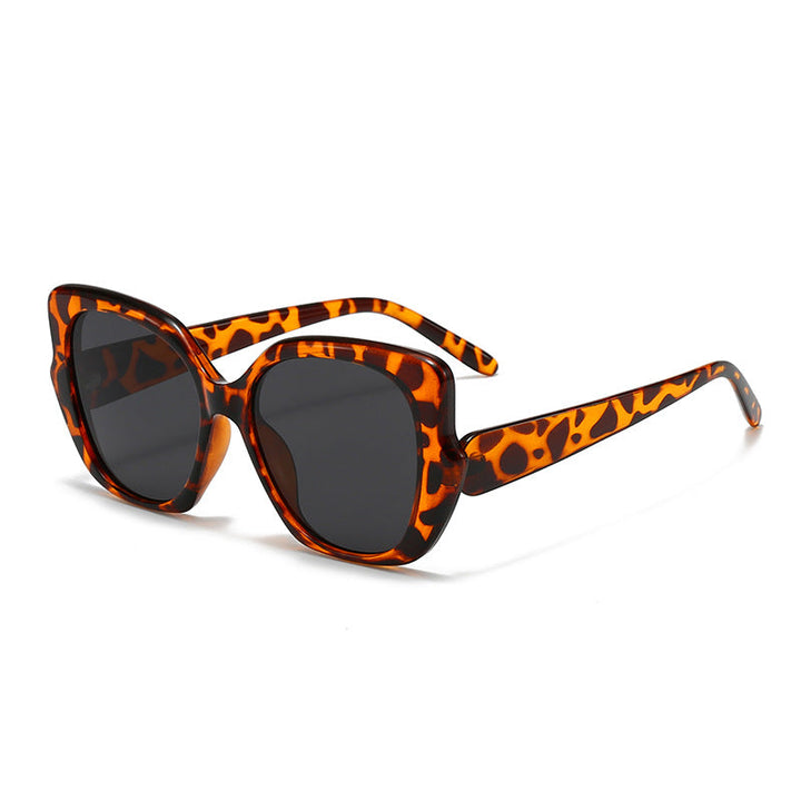Women's oversized fashionable sunglasses with curved frame Kalsten