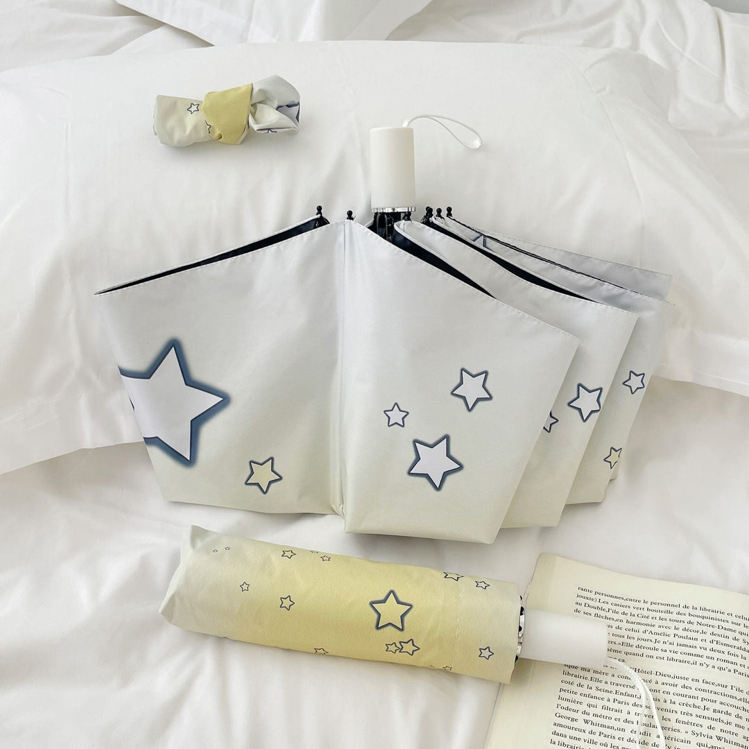 Women's compact folding umbrella with star pattern Kalsten