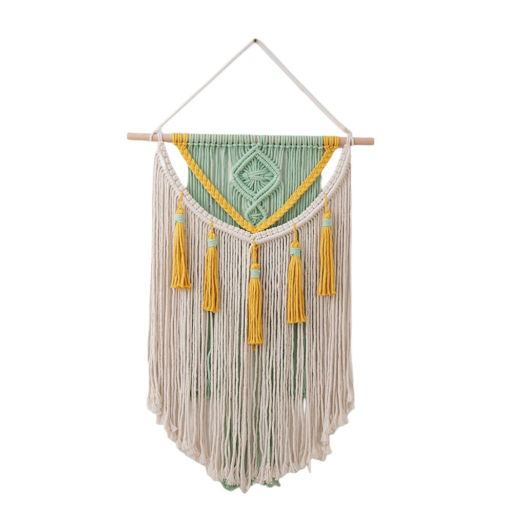 Macramé Wall Hanging Tapestry with Decorative Fringe Acalora
