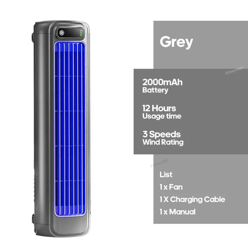 Unisex one-size rechargeable wireless tower fan with extended operating time and variable speed quiet motor Kalsten