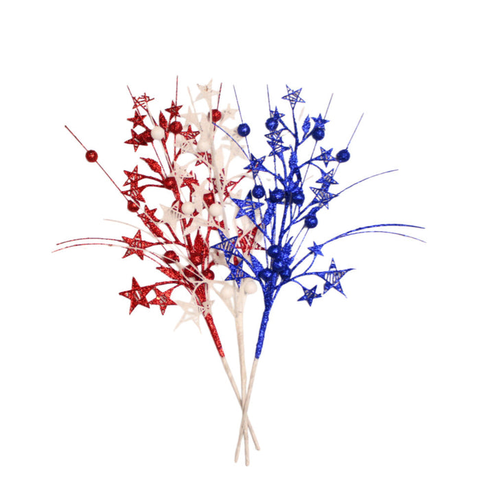 Unisex decorative star branch with berries and flexible wire stem for wreath and table decoration Kalsten