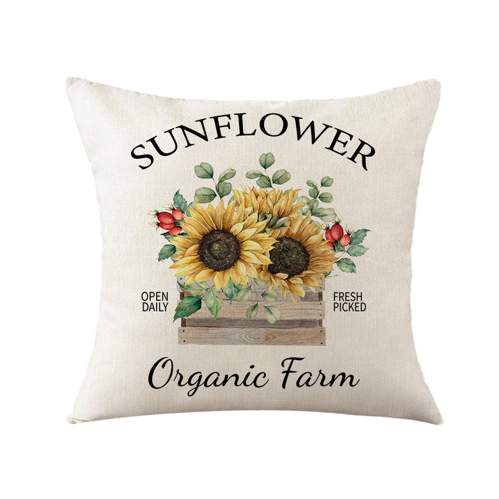 Women's Cushion Cover with Sunflower Pattern Kalsten