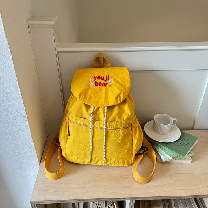 Embroidered Character School Backpack