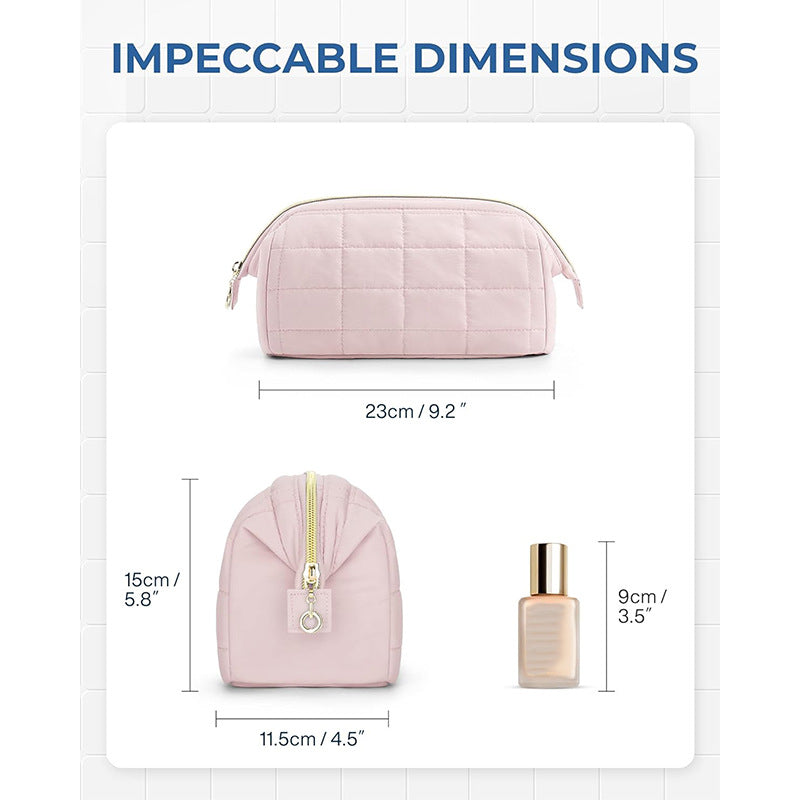 Cosmetic bag with matte finish and zipper Kalsten