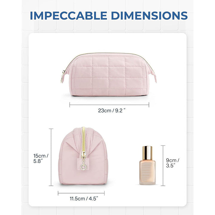 Cosmetic bag with matte finish and zipper Kalsten