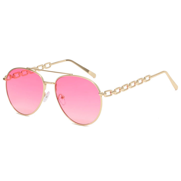 Women's Oversized Sunglasses with Fashionable Chain Frame Kalsten